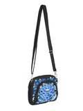 Bolsa de Mujer El General AC-131 Bordada en Tela Color Negro/Azul 702174