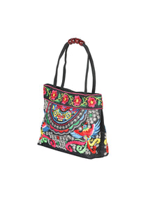 Bolsa Bordada El General Ac-138 Tela Negro/Multicolor 702175