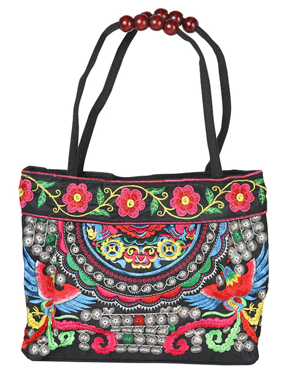 Bolsa Bordada El General Ac-138 Tela Negro/Multicolor 702175