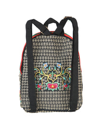 Bolsa Bordada Mochila El General Ac-190 Tela Negro/Rosa 702187