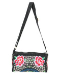Bolsa de Mujer El General AC-312 Bordada en Tela Color Negro/Rosa 702190