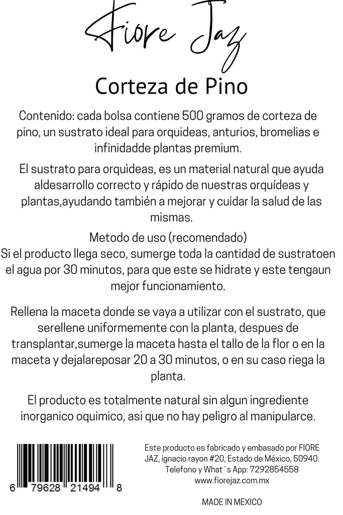 Sustrato de Corteza de Pino Natural 500gr