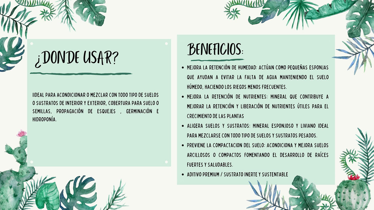 Vermiculita Natural Y Orgánica 7.8L Sustrato De Calidad