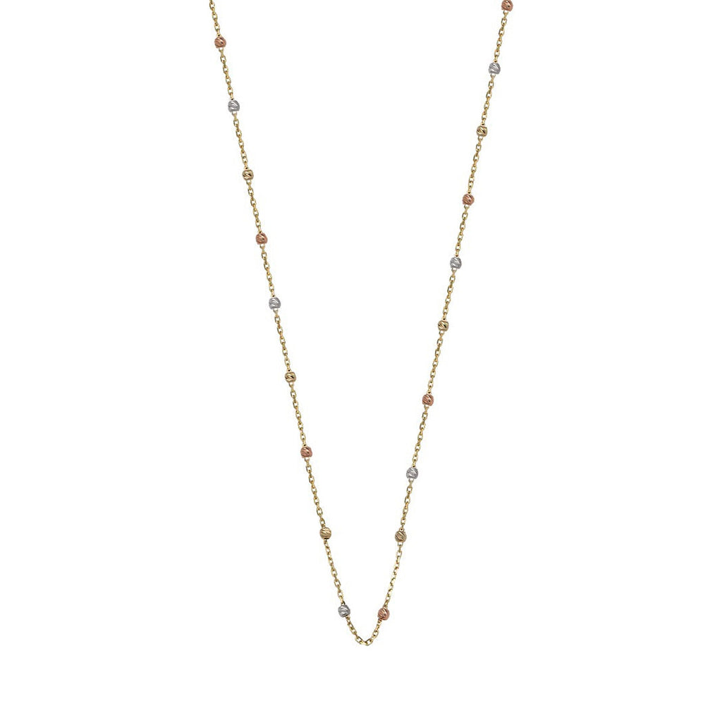 Collar Viviana De Oro De 10k De 45 Cm Con Bola 2.5mm