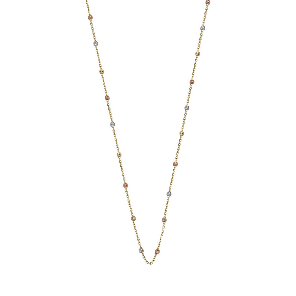 Collar Viviana De Oro De 10k De 45 Cm Con Bola 2.5mm