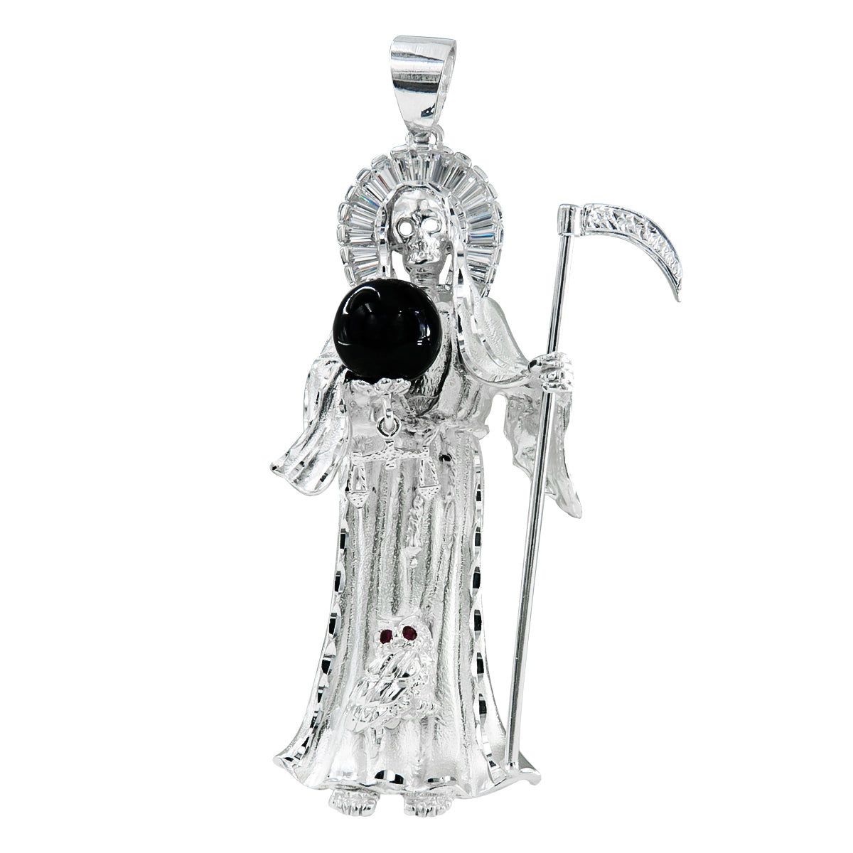 Dije De Santa Muerte De Plata 925 2.7cm