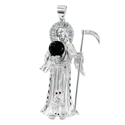 Dije De Santa Muerte De Plata 925 2.7cm