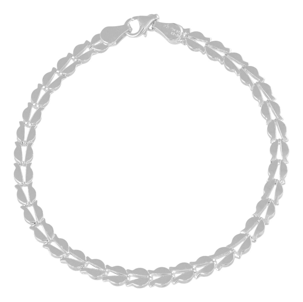 Pulsera De Plata 925 Armado A Mano De Flor De 18 Cm De 2mm