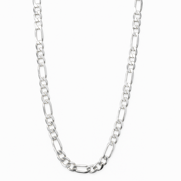 Cadena De Plata 925 Estilo 3x1 Figaro De Calibre 3.2mm en 5 Colores