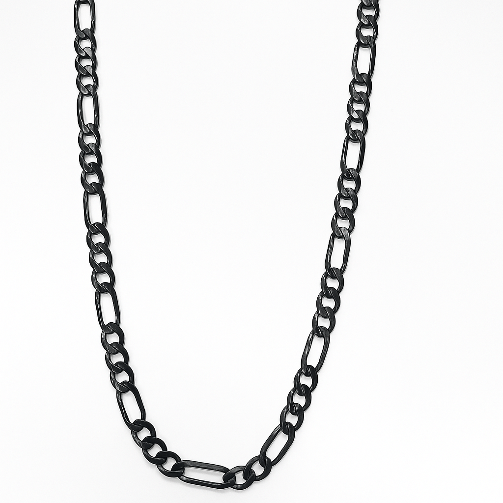 Cadena De Plata 925 Estilo 3x1 Figaro De Calibre 3.2mm en 5 Colores