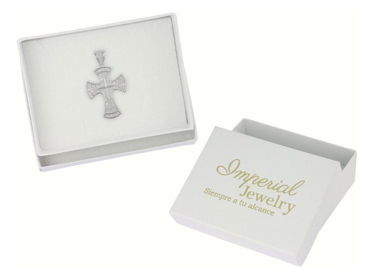 Dije Turco De Plata Ley 925 De Cruz Gresa Con Zirconia
