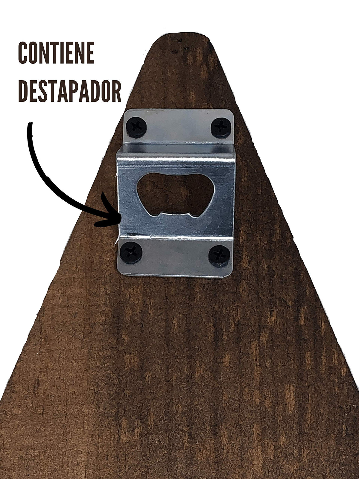 Madera Porta Cervezas o Bebidas para 6 Botellas, Elegante y Funcional, Six Pack - Contenedor de Oscura, Perfecto Detalle para Regalar