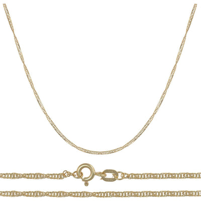 Cadena Singapur Oro 10k 45cm 2mm .7gr Italiano