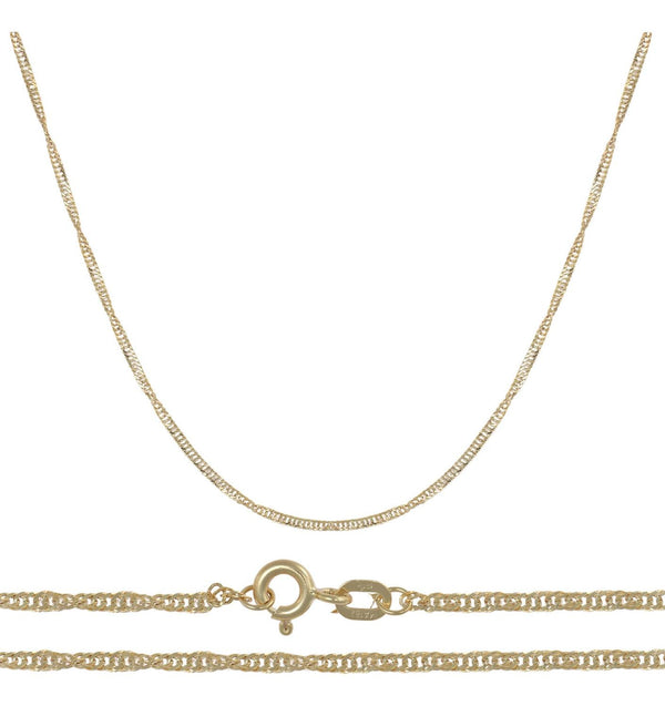Cadena Singapur Oro 10k 45cm 2mm .7gr Italiano