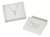 Collar De Estrella De Plata 925 Con Bola Diamantada De 45 Cm