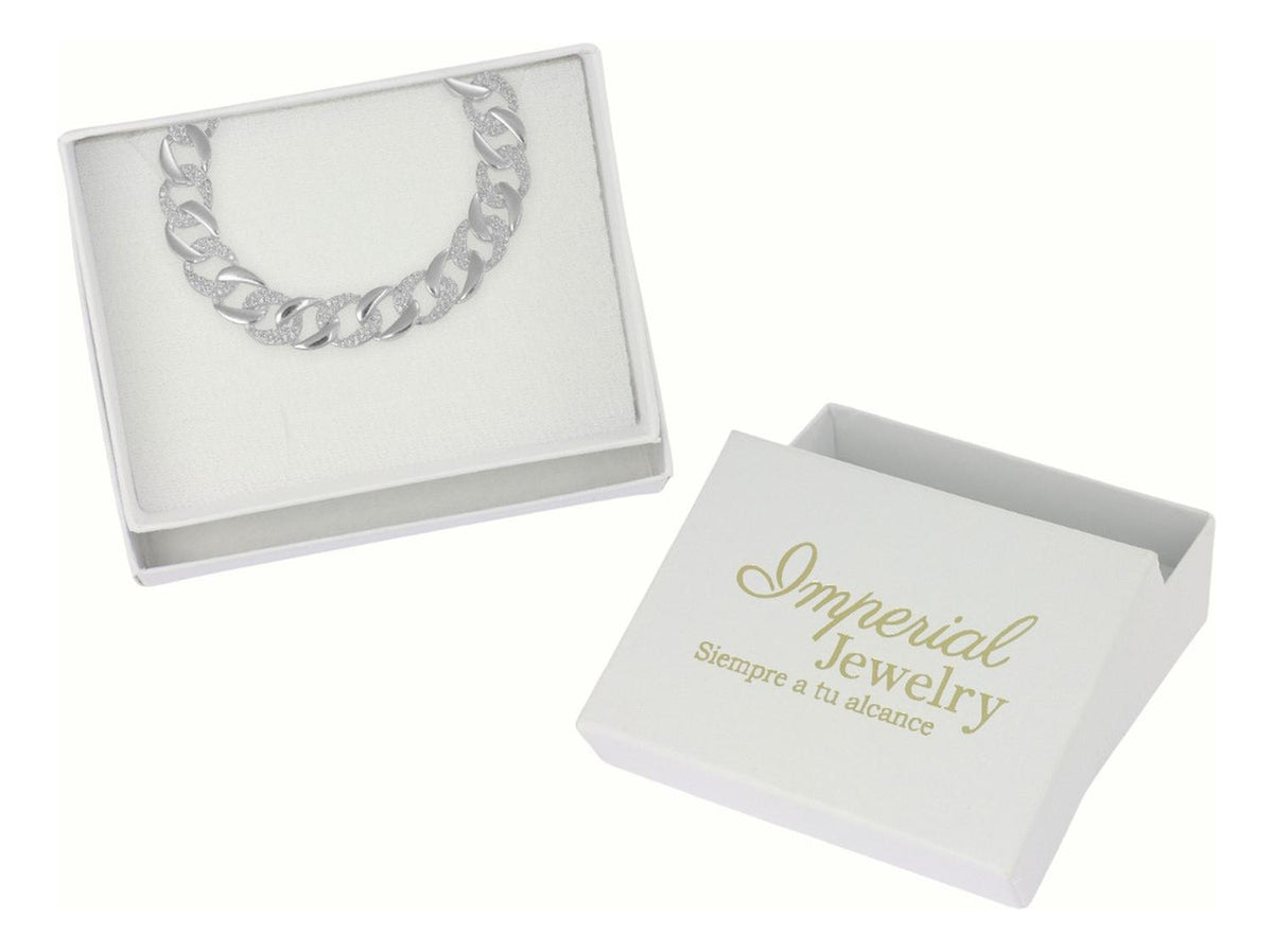 Pulsera Turca De Plata 925 Barbada Con Zirconia De 20 Cm
