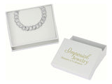 Pulsera Turca De Plata 925 Barbada Con Zirconia De 20 Cm