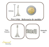 Dije De Plata Ley 925 De La Torre Eiffel Pulido