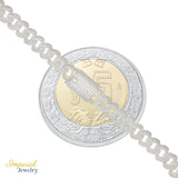 Esclava Turca De Plata 925 Barbada Con Zirconia De 19.5 Cm