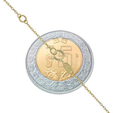 Pulsera Turca De Ojitos De 10 Quilates 0.6mm, 18 Cm
