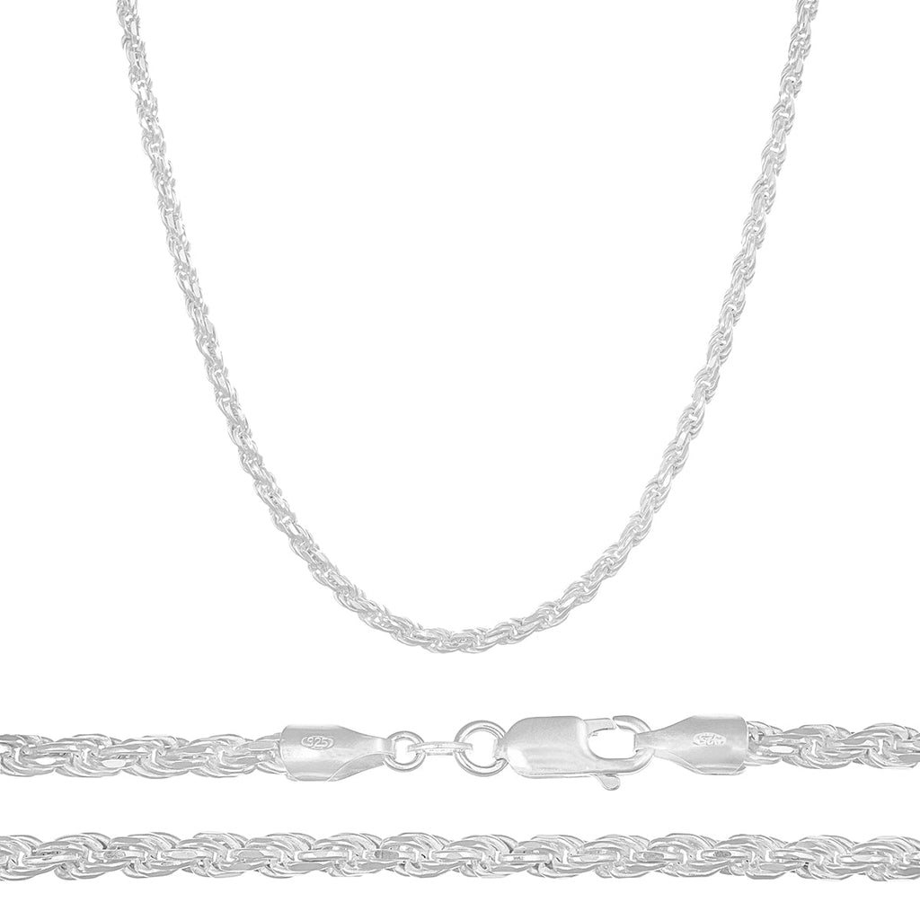 Cadena De Plata 925 Estilo Torsal De Calibre 4.5 Mm