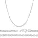 Cadena De Plata 925 Estilo Torsal De Calibre 4.5 Mm