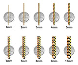 Esclava Italiana Figaro 3x1 De 10 Quilates 3.5mm, 14cm