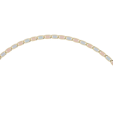 Pulsera de Oro 10K Estilo Italiano Valentino | Brazalete Delicado en Oro Amarillo o Tricolor