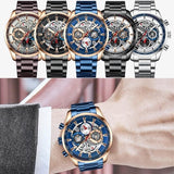 Reloj Cronógrafo Curren CUR-212 en Acero Inoxidable con Subdiales y Fechador