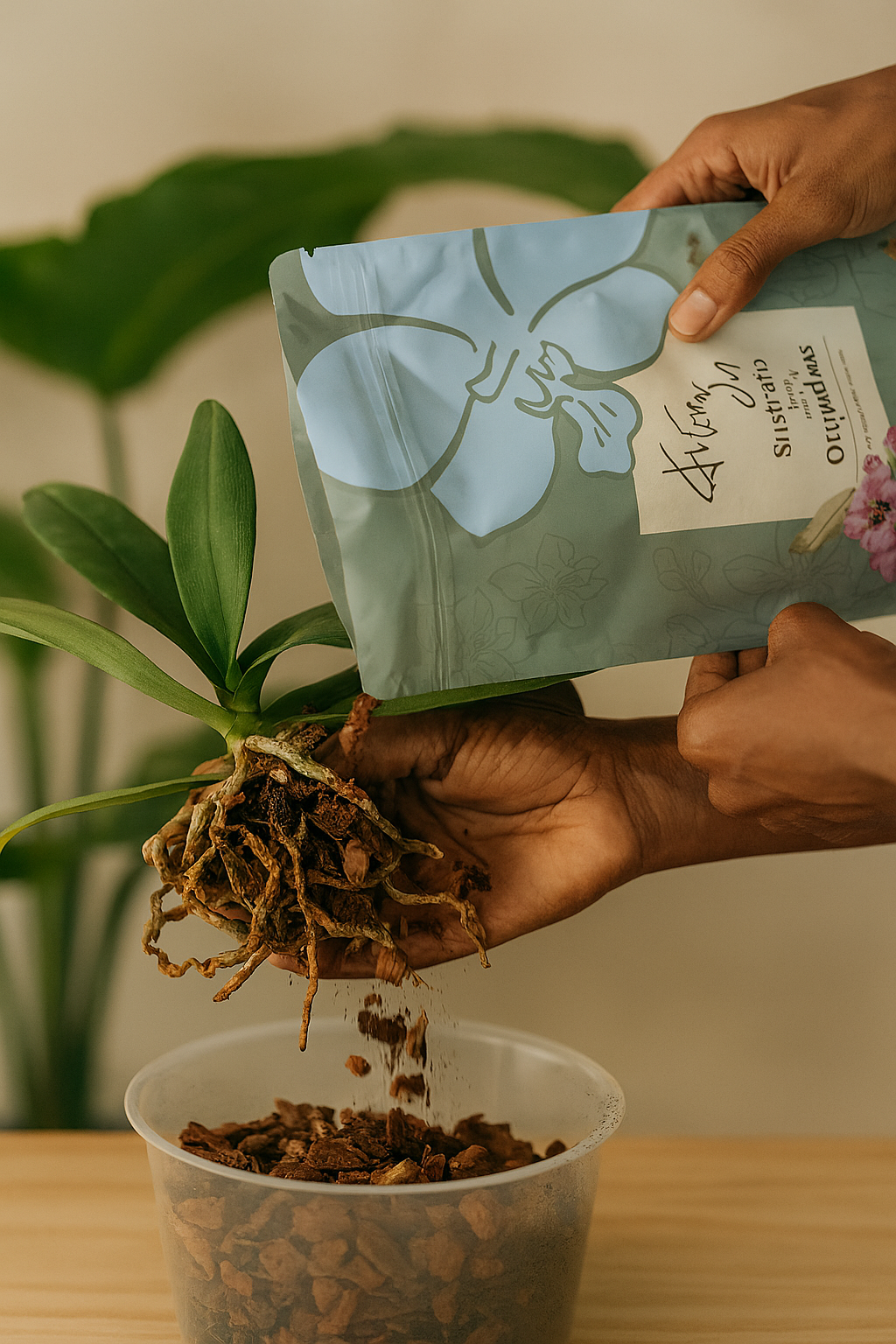 Sustrato para Orquideas de Fibra de Coco con Corteza de Pino Natural 500gr