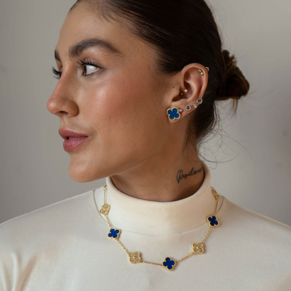 Collar Alhambra 10/20 motif Blue