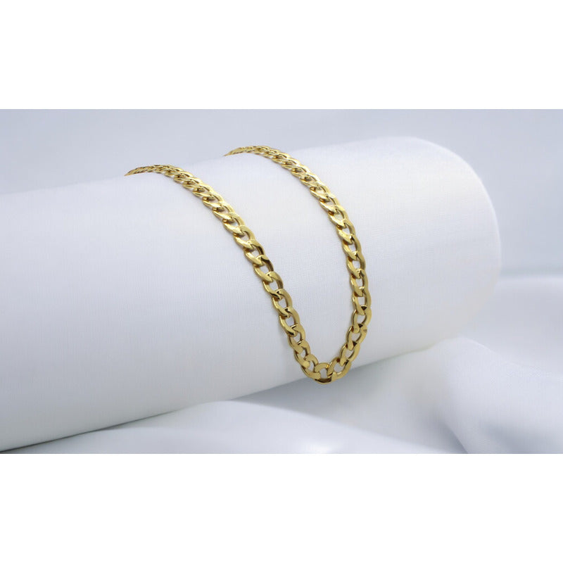 Cadena Italiana De 10k, Estilo Cubana, Calibre 2mm