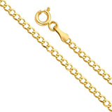 Cadena Italiana De 10k, Estilo Cubana, Calibre 2mm