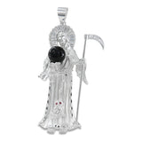 Dije De Santa Muerte De Plata 925 6.2cm