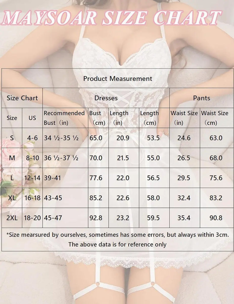 Lencería Para Mujer Sexy Babydoll De Encaje Con Liguero