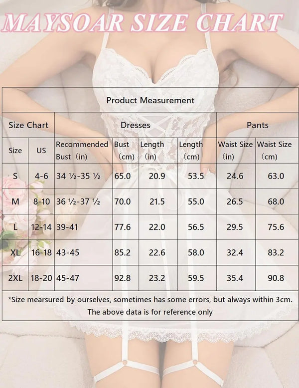 Lencería Para Mujer Sexy Babydoll De Encaje Con Liguero