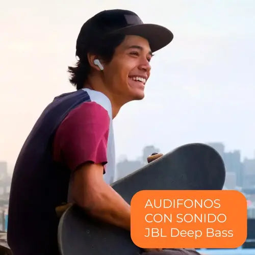 Audífonos Deportivos Jbl Vibe 200TWS Con Estuche De Carga Color Blanco