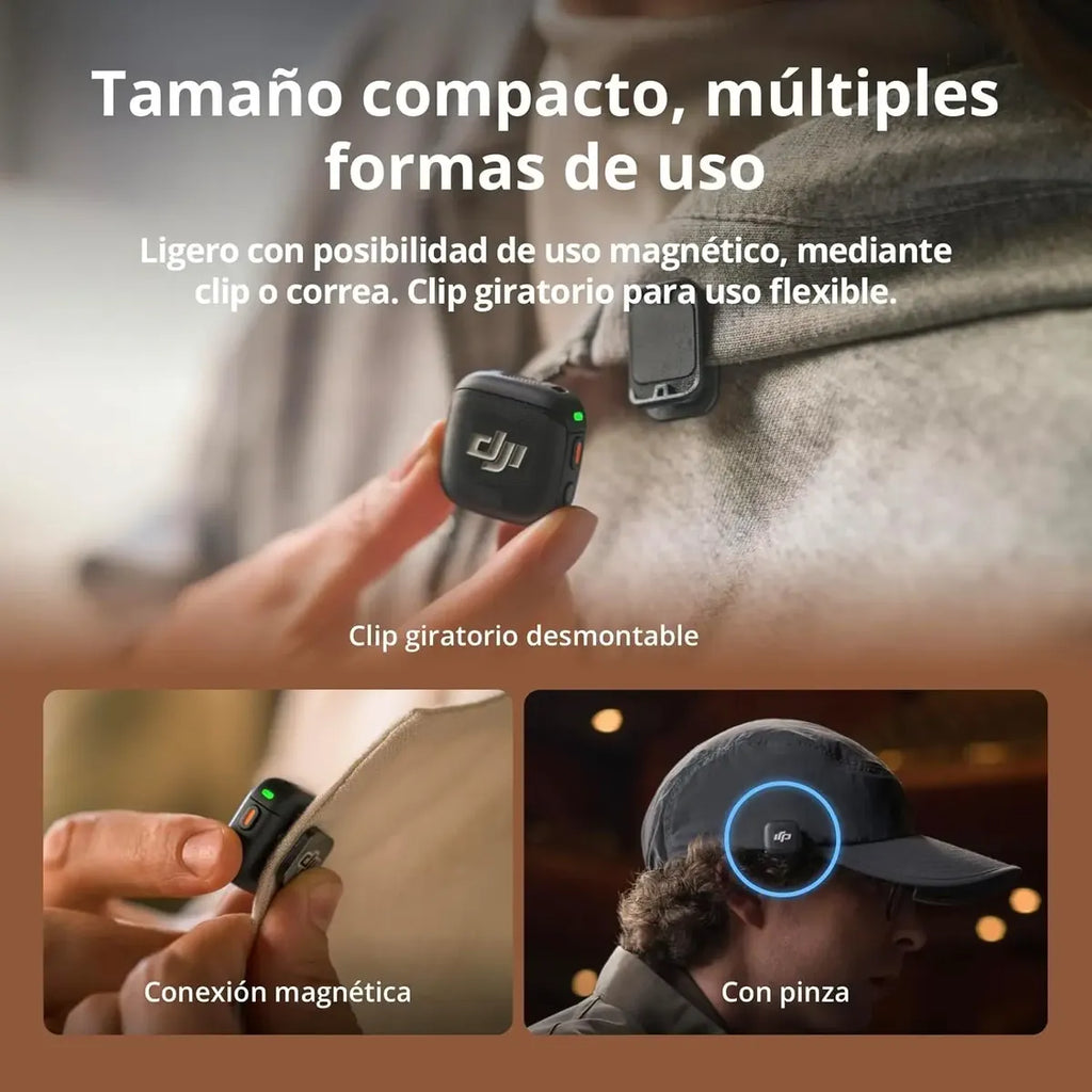 Dji Transmisor Mic 3, Micrófono Inalámbrico Mini, Lavalier