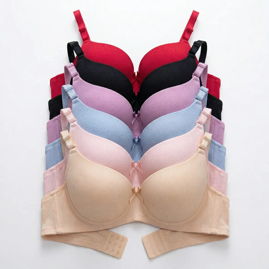6 Pz Brassiere Con Varilla Copa Moderno Respirable