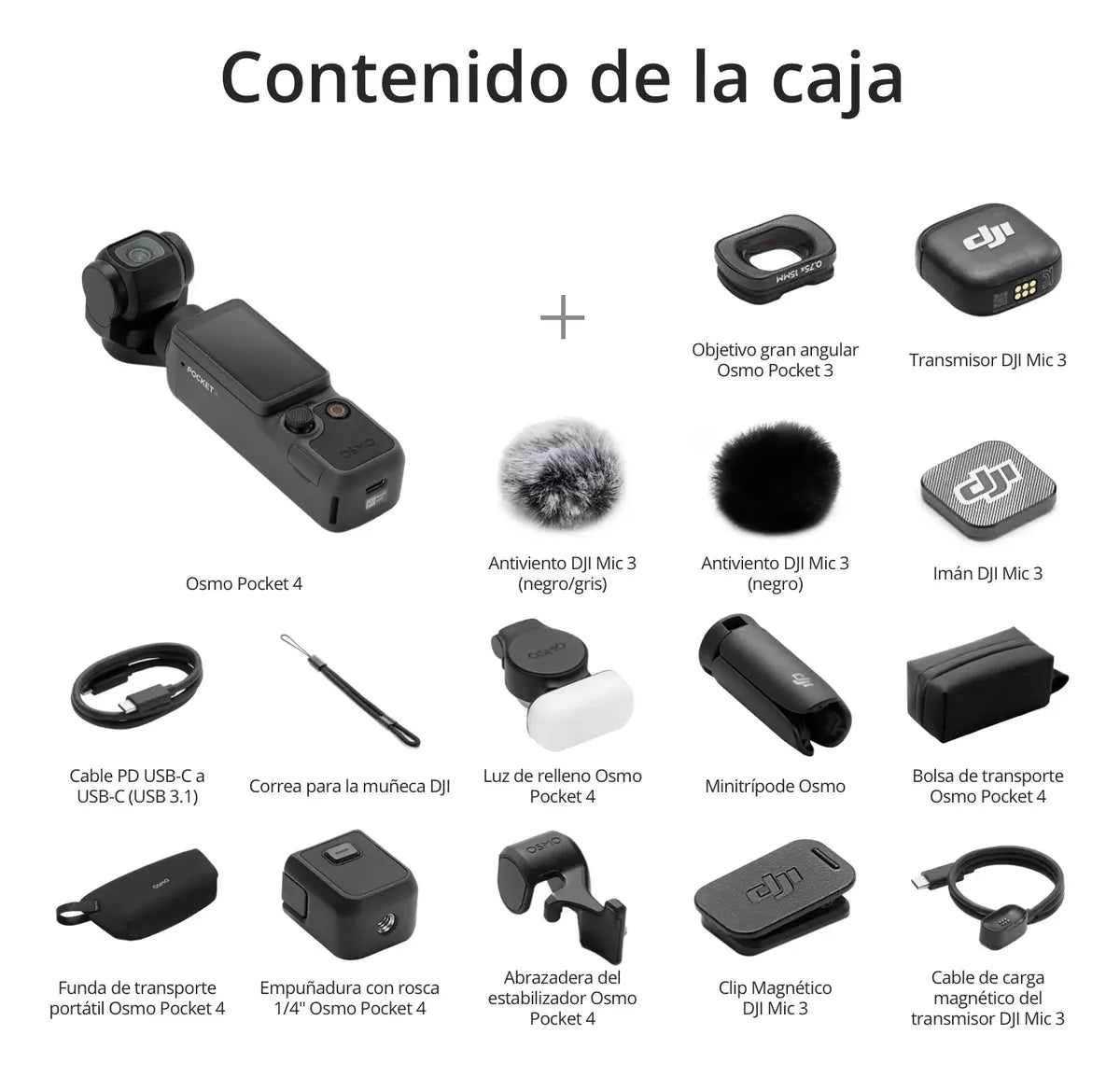 Dji Combo Creadores Osmo Pocket 4, Cámara Vlogs 4k, Cmos 1