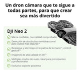 DJI Neo 2 solo dron, ligero y plegable, despegue y aterrizaje desde la palma, control gestual, ActiveTrack, detección de obstáculos omnidireccional, dron 4K para principiantes