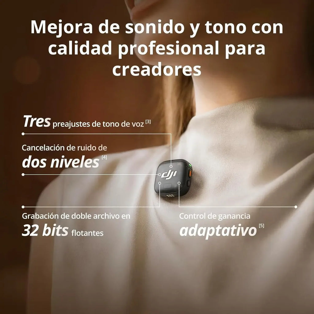 Dji Transmisor Mic 3, Micrófono Inalámbrico Mini, Lavalier