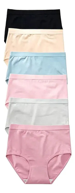 Calzoncillos De Algodón De Talla Grande Para Mujer, 6 Piezas