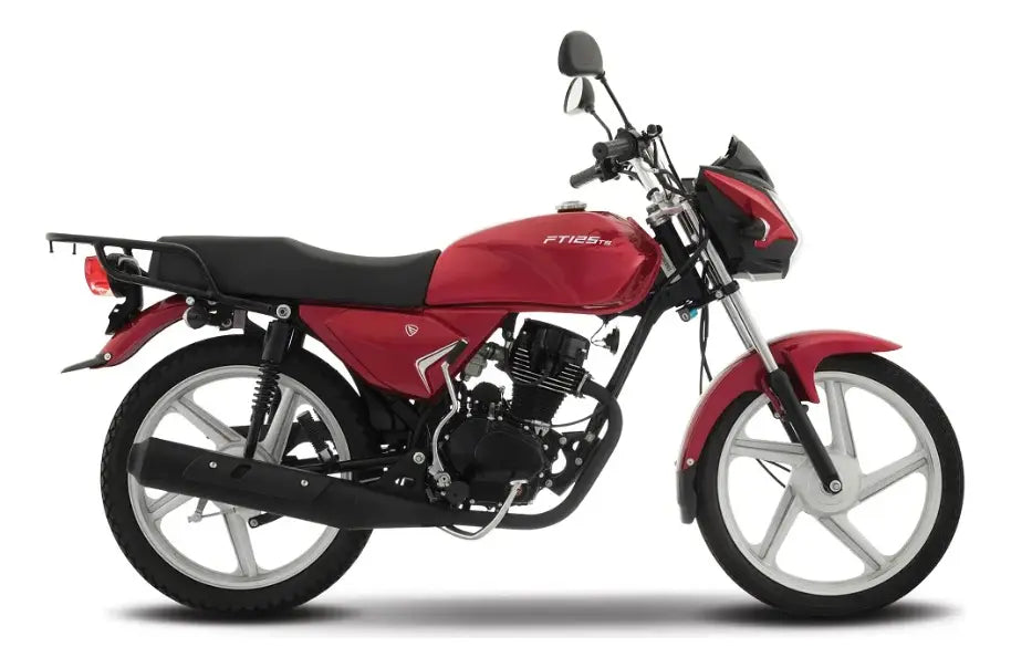 Motocicleta De Trabajo Italika Ft125 Ts Rojo Con Negro