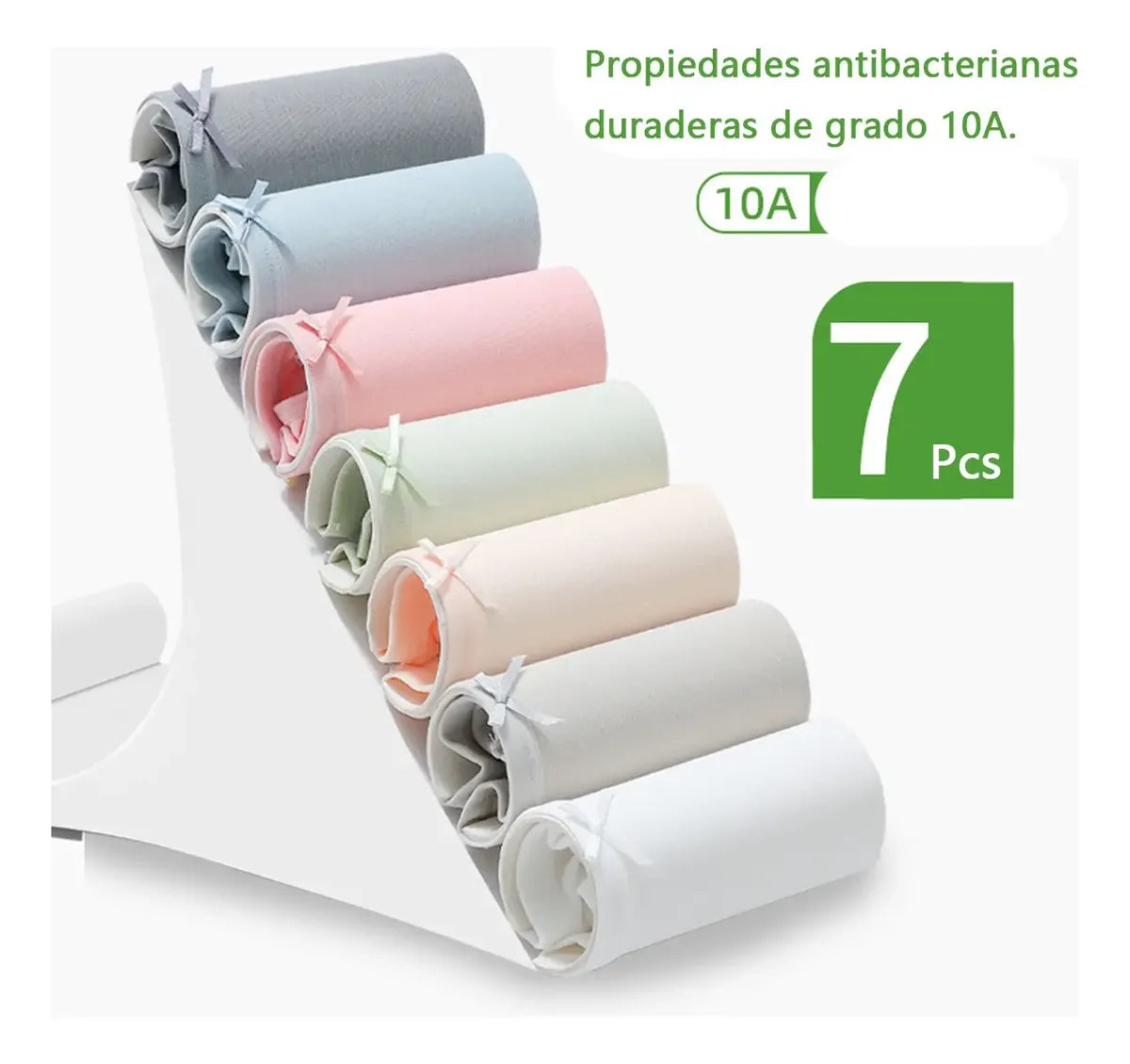 7 Packs Calzoncillos De Algodón De Talla Grande Para Mujer