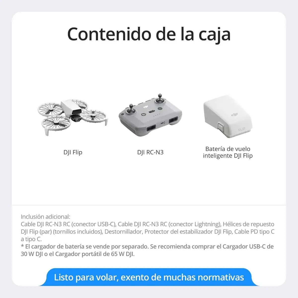 DJI Flip Drone (RC-N3) 4K UHD 31min Vuelo, <249g