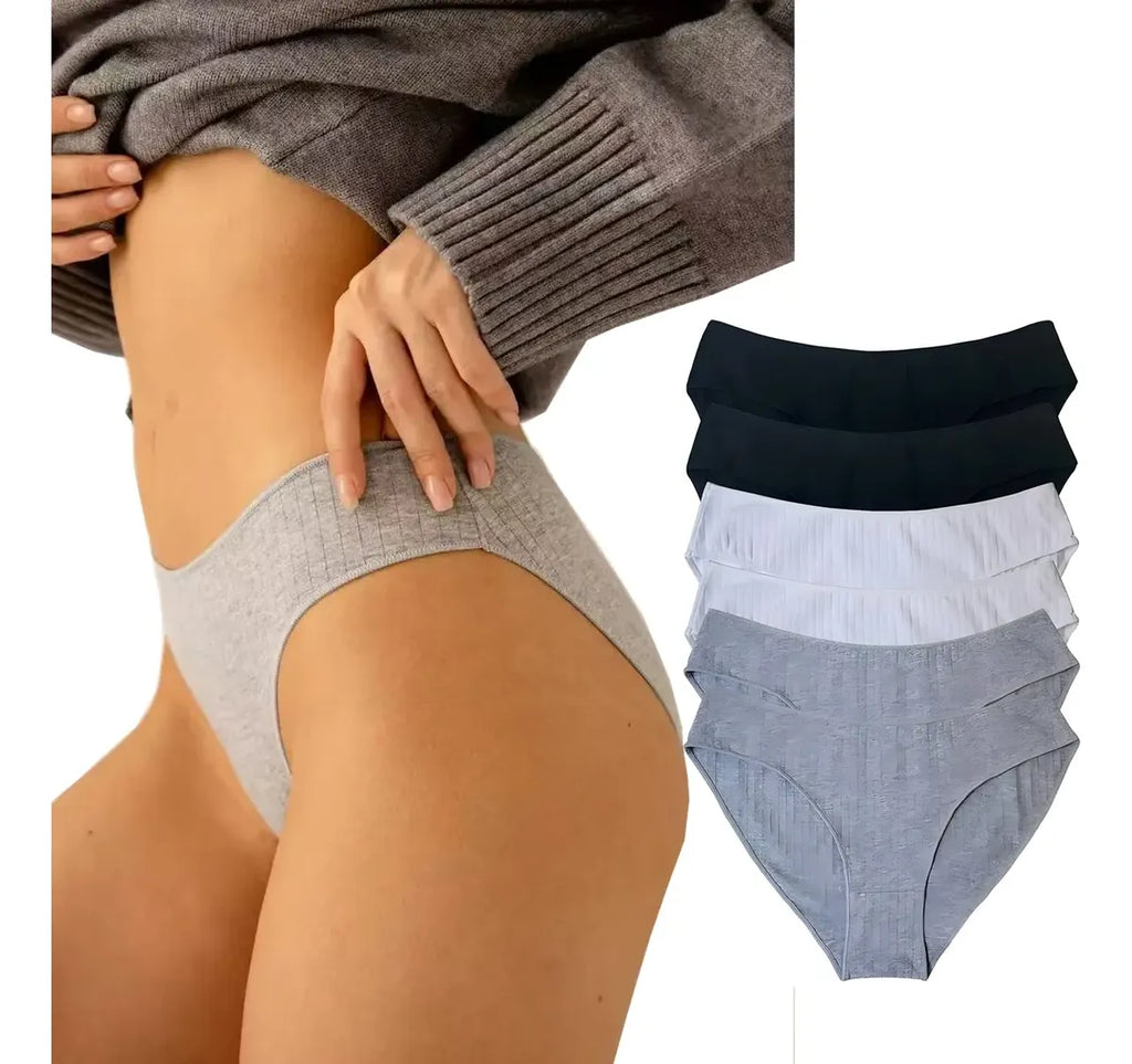 Calzones Culotte Mujer Pack 6 Unidades Algodón Elástic