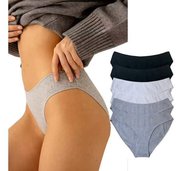 Calzones Culotte Mujer Pack 6 Unidades Algodón Elástic