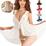 Conjunto Sensual De Encaje Pijama Y Ropa Interior Para Mujer