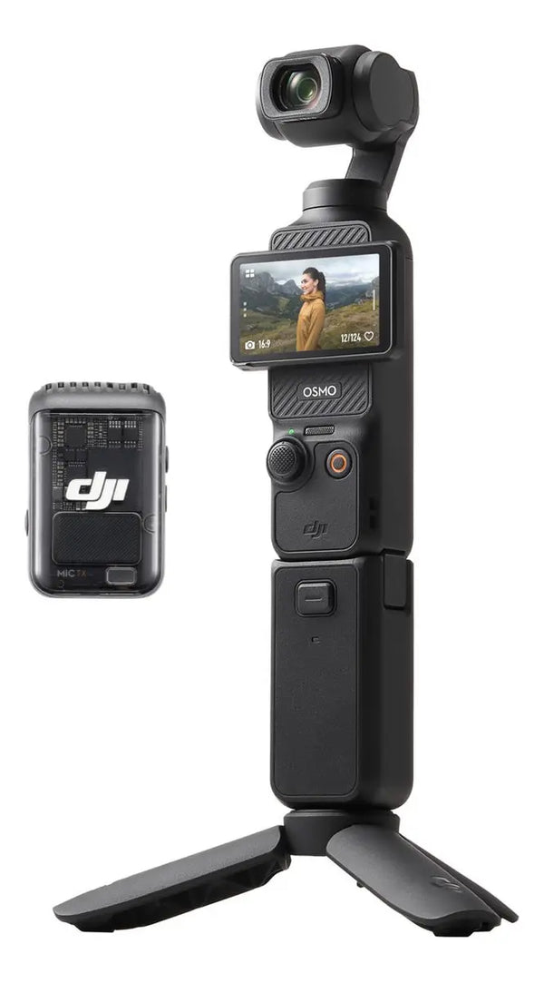 DJI Pack Creadores Osmo Pocket 3 Negra DJI Mic 2 Cámara para Vlogs 4K 120 fps CMOS 1" Estabilización en 3 Ejes Seguimiento de Caras y Objetivos Enfoque Rápido